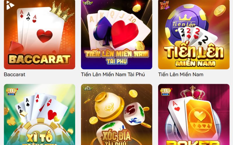 Các loại hình game bài nổi bật nên chơi