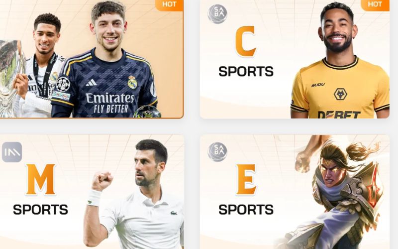 Đa dạng môn cược – Thỏa mãn mọi sở thích thể thao